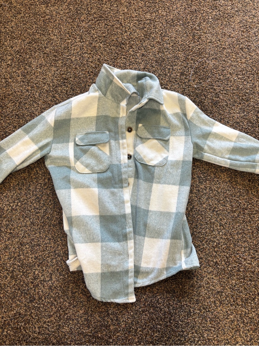 Love Tree Blue & White Plaid Kids Button-Down Shirt